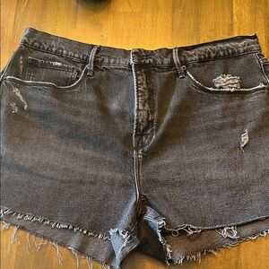 Good American Charcoal Jean Shorts 12